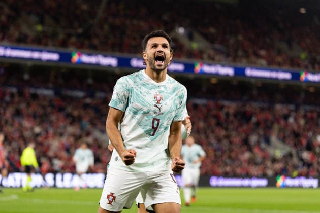 OSLO, NORWAY - SEPTEMBER 27: Goncalo Ramos of Portugal celebrates after scoring during the UEFA Nations League match between Norway and Portugal at Ullevaal Stadion on September 27, 2026 in Oslo, Norway. (Photo by Ane Frosaker Sports Press Photo) Copyright: xAnexFrosakerx xSPPx Sportspressphoto_SPR241569