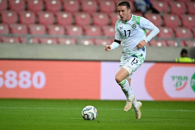 SOCCER - UEFA Nations League - Israel vs. Republic of Ireland Photo by IPA ABACAPRESS.COM89045658 - Jack Moylan (Ireland) during the Nations League, Matchday 2 between Israel and Ireland on September 27, 2026, at the Puskas Arena in Budapest, Hungary Debrecen Hungary  Copyright: xIPAxSport ABACAx