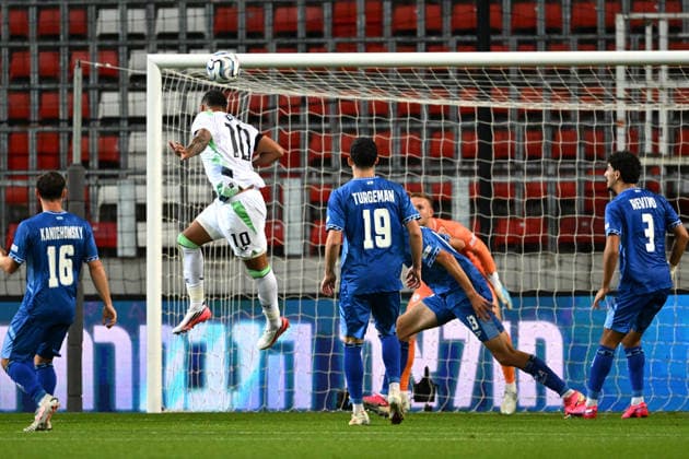 SOCCER - UEFA Nations League - Israel vs. Republic of Ireland Photo by IPA ABACAPRESS.COM89046134 - Adam Idah (Ireland) during the Nations League, Matchday 2 between Israel and Ireland on September 27, 2026, at the Puskas Arena in Budapest, Hungary Debrecen Hungary  Copyright: xIPAxSport ABACAx