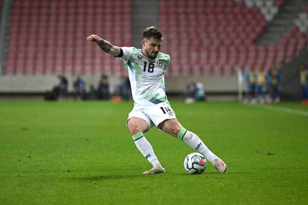 SOCCER - UEFA Nations League - Israel vs. Republic of Ireland Photo by IPA ABACAPRESS.COM89046143 - Ryan Manning (Ireland) during the Nations League phase, Matchday 2 between Israel and Ireland on September 27, 2026, at the Puskas Arena in Budapest, Hungary Debrecen Hungary  Copyright: xIPAxSport ABACAx