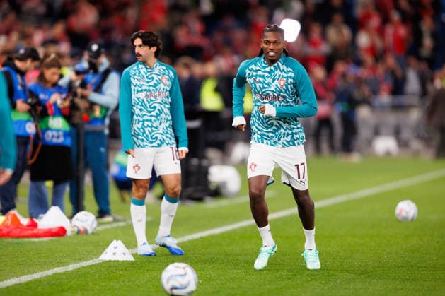 Norway v Portugal, UEFA Nations League, Oslo, Norway Oslo, Norway. 27th, September 2026. Rafael Leao (17) of Portugal seen warming up for the UEFA Nations League match between Norway and Portugal at Ullevaal Stadion in Oslo. Norway, Oslo, Ullevaal Stadion Copyright: xGonzalesxPhoto KetilxMartinsenx