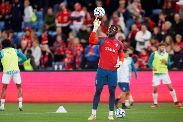 Norway v Portugal, UEFA Nations League, Oslo, Norway Oslo, Norway. 27th, September 2026. Goalkeeper Samuel Soares of Portugal seen warming up for the UEFA Nations League match between Norway and Portugal at Ullevaal Stadion in Oslo. Norway, Oslo, Ullevaal Stadion Copyright: xGonzalesxPhoto KetilxMartinsenx