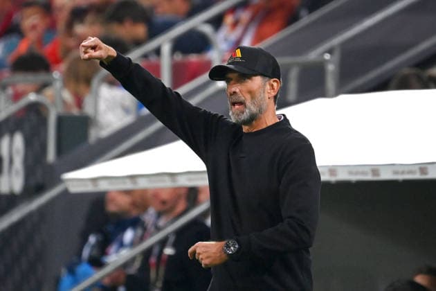 German National Team Coach Juergen KLOPP GER, gesturing, giving instructions, single frame, cropped close-up, half-figure, soccer Nations League group stage, Group B, Matchday 2: Germany (GER) vs. Greece (GRE) 0–1 on September 27, 2026, WWK Arena, Augsburg