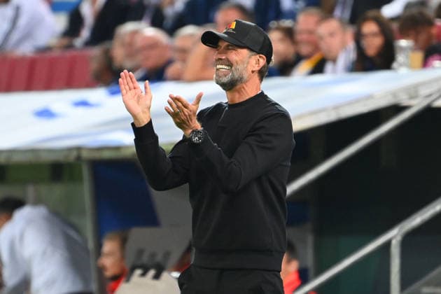 German National Team Coach Juergen KLOPP GER, gesturing, giving instructions, single frame, cropped close-up, half-length shot, soccer Nations League group stage, Group B, Matchday 2: Germany (GER) vs. Greece (GRE) 0–1 on September 27, 2026, WWK ARENA AUGSBURG