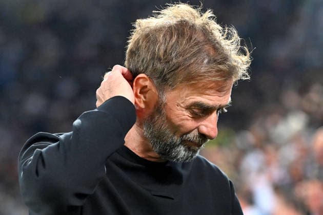German National Team Coach Juergen KLOPP GER, gestures, skeptical, disappointment, frustration, disappointed, frustrated, dejected, still image, cropped close-up, portrait, soccer Nations League group stage, Group B, Matchday 2: Germany (GER) vs. Greece (GRE) 0–1 on September 27, 2026, WWK ARENA AUGSBURG