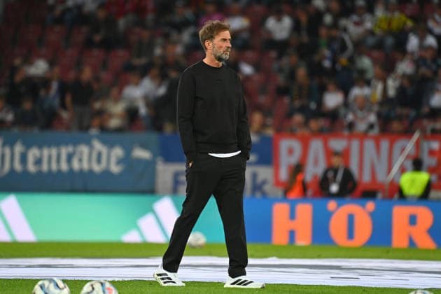 German National Team Coach Juergen KLOPP GER, single frame, cropped, full-body shot, full-length portrait; UEFA Nations League group stage, Group B, Matchday 2: Germany (GER) vs. Greece (GRE) 0–1 on September 27, 2026, WWK ARENA AUGSBURG