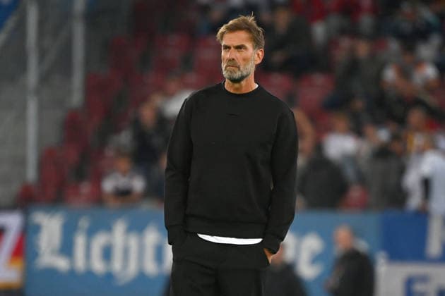 German National Team Coach Juergen KLOPP (GER), single frame, cropped shot, half-length portrait, soccer Nations League group stage, Group B, Matchday 2: Germany (GER) vs. Greece (GRE) 0–1 on September 27, 2026, WWK ARENA AUGSBURG