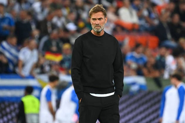 German National Team Coach Juergen KLOPP (GER), single frame, cropped image, half-length shot, soccer Nations League group stage, Group B, Matchday 2: Germany (GER) vs. Greece (GRE) 0–1 on September 27, 2026, WWK ARENA AUGSBURG