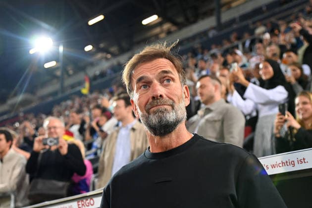 German National Team Coach Juergen KLOPP GER, single frame, cropped image, portrait, soccer Nations League group stage, Group B, Matchday 2: Germany (GER) vs. Greece (GRE) 0–1 on September 27, 2026, WWK ARENA AUGSBURG