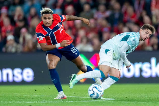 Soccer, Nations League: Norway vs. Portugal, Nations League, Oslo, September 27, 2026. Norway s Antonio Nusa during the international soccer match between Norway and Portugal in the Nations League. Photo by Cornelius Poppe, NTB, Oslo, Norway. FOR EDITORIAL USE ONLY. RESTRICTED USE FOR BETTING COMPANIES. Copyright: xCorneliusxPoppex xNTBx
