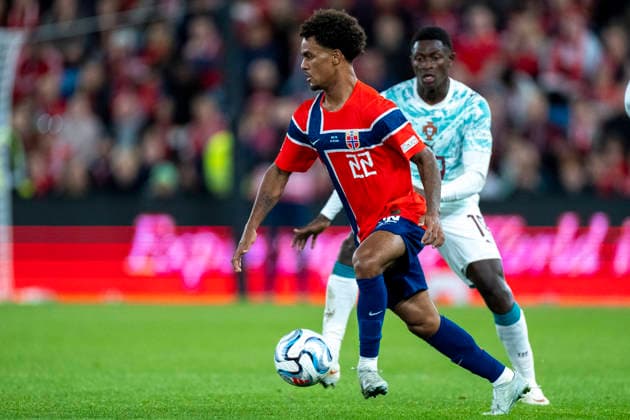 Soccer, Nations League: Norway vs. Portugal, Nations League, Oslo, September 27, 2026. Norway s Oscar Bobb during the international soccer match between Norway and Portugal in the Nations League. Photo by Cornelius Poppe, NTB, Oslo, Norway. EDITORIAL USE ONLY. RESTRICTED USE FOR BETTING COMPANIES. Copyright: xCorneliusxPoppex xNTBx