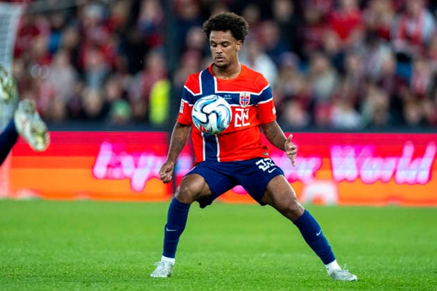 Soccer, Nations League: Norway vs. Portugal, Nations League, Oslo, September 27, 2026. Norway s Oscar Bobb during the international soccer match between Norway and Portugal in the Nations League. Photo by Cornelius Poppe, NTB, Oslo, Norway. FOR EDITORIAL USE ONLY. RESTRICTED USE FOR BETTING COMPANIES. Copyright: xCorneliusxPoppex xNTBx