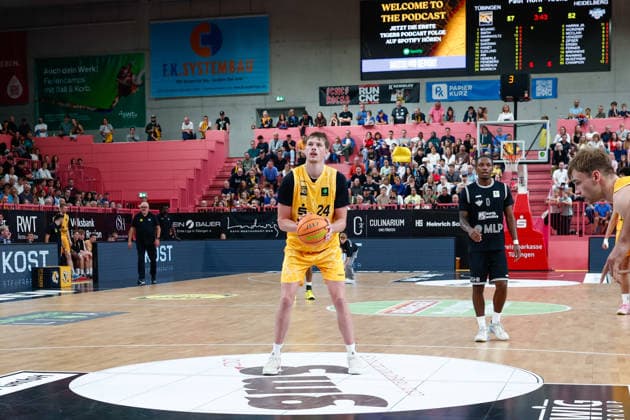 Creighton Bryan William Morisch, Tübingen Tigers, 24 free throws, GER, Tübingen Tigers vs. MLP Academics Heidelberg, Basketball, ProA, Matchday 1, 2026–2027 season, September 26, 2026 GER, Tigers Tübingen vs. MLP Academics Heidelberg, Basketball, ProA, Matchday 1, 2026–2027 season, September 26, 2026 Tigers Tübingen Copyright: xEibner-Pressefoto KirstenxJaegerx