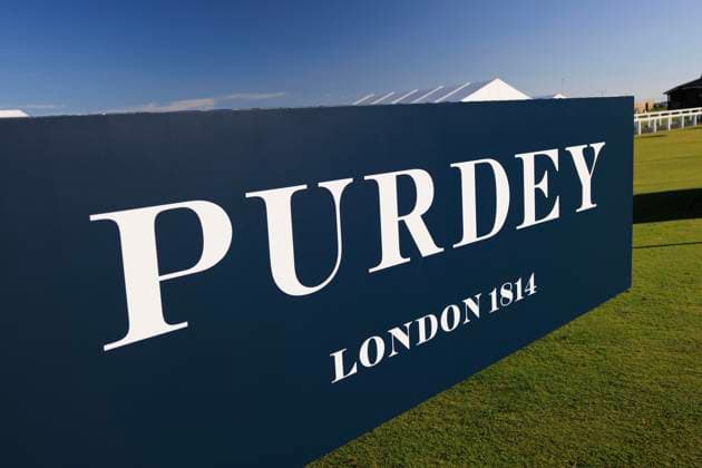 28th September 2026; The Old Course, St Andrews Links, St Andrews, Scotland; DP World Tour Golf, Alfred Dunhill Links Championship, Practice Day; Purdey of London signage DavidxYoung