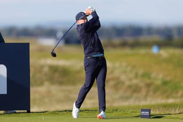 28th September 2026; The Old Course, St Andrews Links, St Andrews, Scotland; DP World Tour Golf, Alfred Dunhill Links Championship, Practice Day; Ian Poulter of England plays a shot from the tee on the fifteenth hole during a practice round DavidxYoung