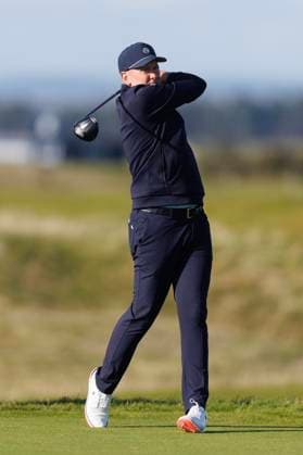 28th September 2026; The Old Course, St Andrews Links, St Andrews, Scotland; DP World Tour Golf, Alfred Dunhill Links Championship, Practice Day; Ian Poulter of England plays a shot from the tee on the fifteenth hole during a practice round DavidxYoung