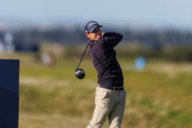 28th September 2026; The Old Course, St Andrews Links, St Andrews, Scotland; DP World Tour Golf, Alfred Dunhill Links Championship, Practice Day; Matteo Manassero of Italy plays a shot from the tee on the sixteenth hole DavidxYoung