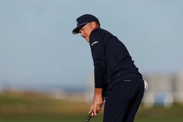 28th September 2026; The Old Course, St Andrews Links, St Andrews, Scotland; DP World Tour Golf, Alfred Dunhill Links Championship, Practice Day; Ian Poulter of England putts on the seventeenth green during a practice round DavidxYoung