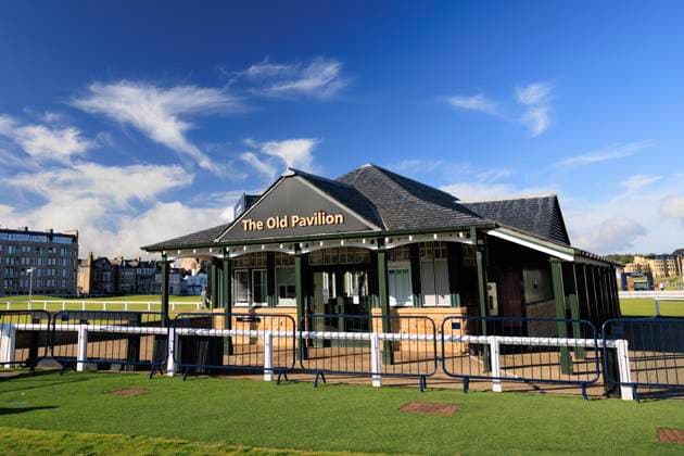 28th September 2026; The Old Course, St Andrews Links, St Andrews, Scotland; DP World Tour Golf, Alfred Dunhill Links Championship, Practice Day; The Old Pavilion DavidxYoung