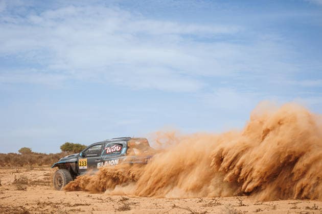 W2RC - RALLYE DU MAROC 2026 233 CAVIGLIASSO Nicolas (arg), PERTEGARINI Valentina (arg), Toyota Hilux, SVR, ULT T1+, action, during the Prologue of the Rallye du Maroc 2026, 4th round of the 2026 WR2C Championship from September 28, 2026 in Agadir, Morocco - AgadirMorocco Copyright: xFREDERICxLExFLOCxHx