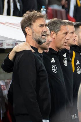 Jürgen Klopp, Germany, national team coach, national anthem, GER, Germany vs. Greece, soccer, men s, UEFA Nations League, 2026–2027 season, September 27, 2026, GER, Germany vs. Greece, soccer, men s, UEFA Nations League, 2026–2027 season, September 27, 2026, Augsburg Copyright: xEibner-Pressefoto EdwardxCheungx EP_ECG