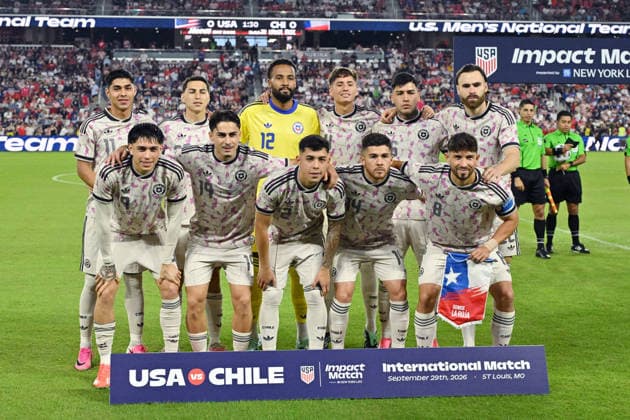 Futbol, Estados Unidos vs Chile Partido amistoso 2026. El equipo de Chile es fotografiado durante el partido amistoso frente a Estados Unidos disputado en el estadio Energizer Park en San Luis, Estados Unidos. 29 09 2026 Jeff Lee Photosport Football, United States vs. Chile Friendly match 2026. Chilean teams are pictured during the friendly match against Unites States, at the Energizer Park stadium in Saint Louis, United States. 29 09 2026 Jeff Lee Photosport Estados Unidos vs Chile, partido amistoso 2026