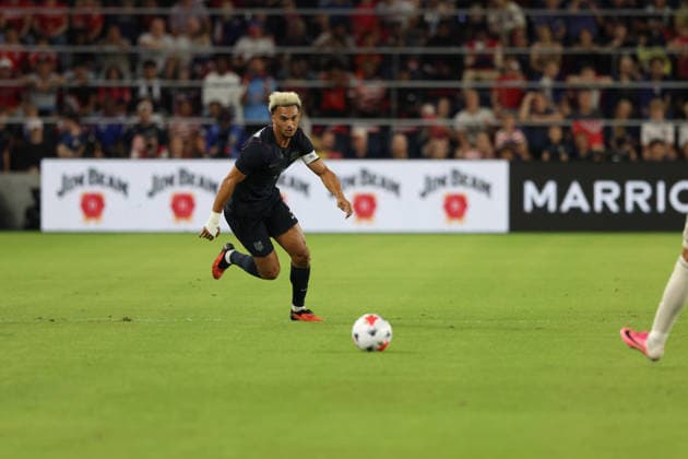 September 29, 2026, St. Louis, Missouri, USA: ST. LOUIS, MO - SEPTEMBER 29: ANTONEE ROBINSON of the USA MEN S national team, Nationalteam runs after the ball during an International Friendly, Länderspiel, Nationalmannschaft against Chile at Energizer Park in St. Louis, Missouri, on September 29, 2026. St. Louis USA - ZUMAn332 20260929_zsp_n332_015 Copyright: xTaylorxNickersonx