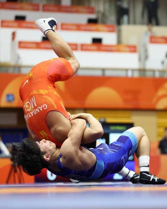 Kyotaro Sogabe (JPN), SEPTEMBER 30, 2026 - Wrestling : Men s Greco-Roman 67kg 1 4 Finals at Nagoya City Inae Sports Center during the Asian Games Aichi-Nagoya 2026 in Aichi, Japan. Noxthirdxpartyxsales  aflo_352092668 KenichiroxOganex