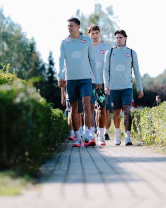 30.09.2026 KEPA, HOTEL BONIFACIO PILKA NOZNA (FOOTBALL) LIGA NARODOW UEFA 2026 - DYWIZJA B TRENING REPREZENTACJI POLSKI NZ JAN BEDNAREK, NIKOLA ZALEWSKI FOTO LUKASZ GROCHALA CYFRASPORT NEWSPIX.PL --- newspix.pl Polish football national team, Nationalteam training session in Sochocin POLAND OUT!