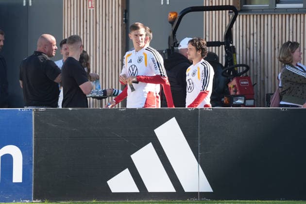 Nico Schlotterbeck, Germany; Mika Baur, Germany; Herzo Base, September 30, 2026; German National Team, Nations League preparation, Home Ground, HerzoBase, World of Adidas, Herzogenaurach
