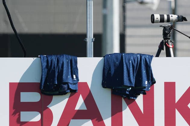 2026 World Cup jerseys hang as a memorial or as training jerseys at the Herzo Base training facility on September 30, 2026 German National Team Nations League Preparation, Home Ground, HerzoBase, World of Adidas, Herzogenaurach