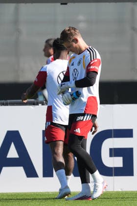Goalie Finn Dahmen, Germany, Herzo Base, September 30, 2026, German National Team, Nations League Preparation, Home Ground, HerzoBase, World of Adidas, Herzogenaurach