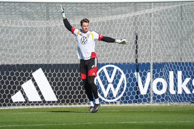 Goalie Jonas Urbig Germany Herzo Base September 30, 2026 German National Team Nations League Preparation, Home Ground, HerzoBase, World of Adidas, Herzogenaurach