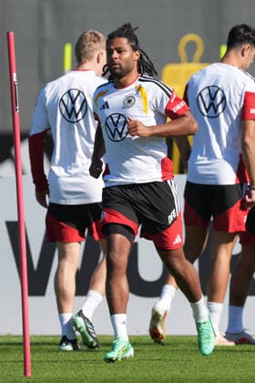 Serge Gnabry Germany Herzo Base September 30, 2026 German National Team Nations League Preparation, Home Ground, HerzoBase, World of Adidas, Herzogenaurach