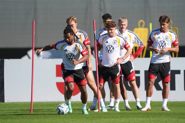 Serge Gnabry Germany Herzo Base September 30, 2026 German National Team Nations League Preparation, Home Ground, HerzoBase, World of Adidas, Herzogenaurach