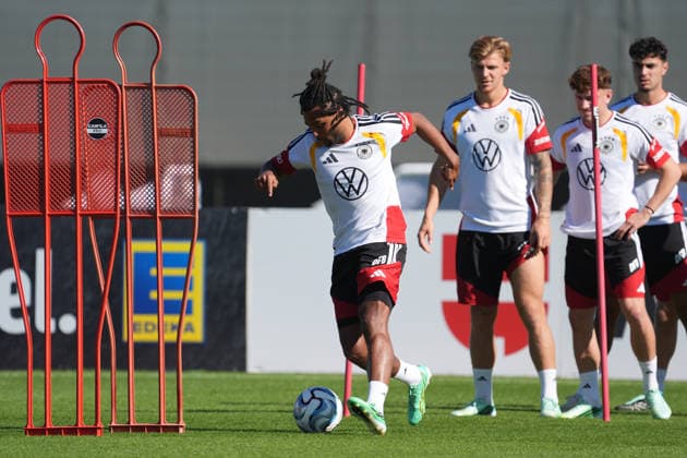Serge Gnabry Germany Herzo Base September 30, 2026 German National Team Nations League Preparation, Home Ground, HerzoBase, World of Adidas, Herzogenaurach
