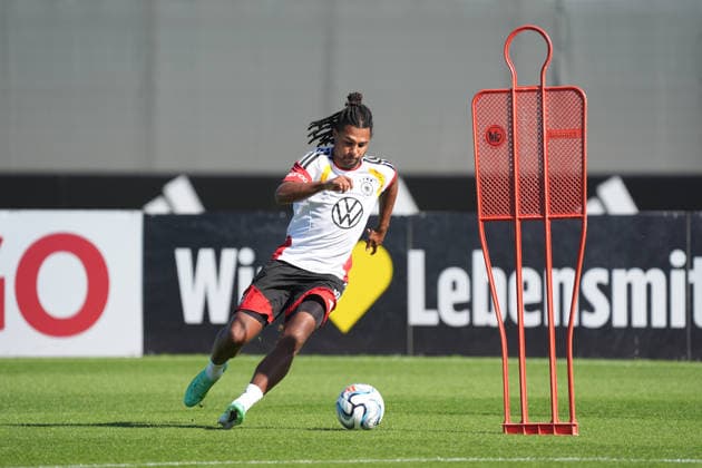 Serge Gnabry Germany Herzo Base September 30, 2026 German National Team Nations League Preparation, Home Ground, HerzoBase, World of Adidas, Herzogenaurach