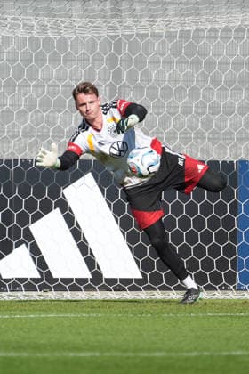 Goalie Jonas Urbig s Dive and Save Germany Herzo Base September 30, 2026 German National Team Nations League Preparation, Home Ground, HerzoBase, World of Adidas, Herzogenaurach