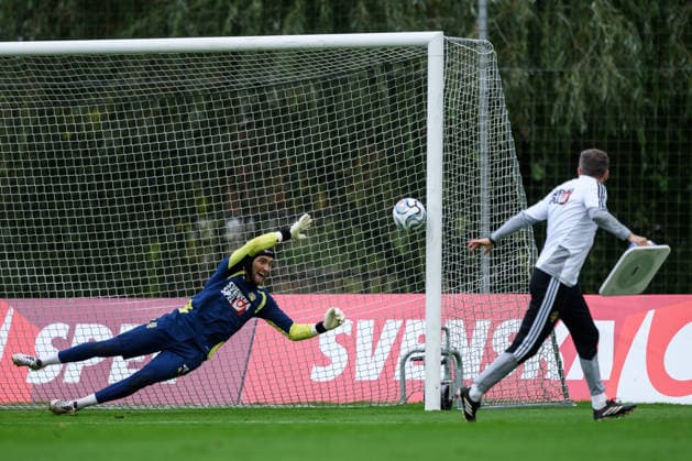 September 30, 2026: Goalkeeper Noel Törnqvist of the Swedish men’s national soccer team at a training session on September 30, 2026 in Stockholm. Photo by Jesper Zerman, BILDBYRAN, code JZ JZ0762. soccer, football, UEFA Nations League, training, Sweden, Sweden A, bbeng Copyright: JESPERxZERMAN BB260930JZ037