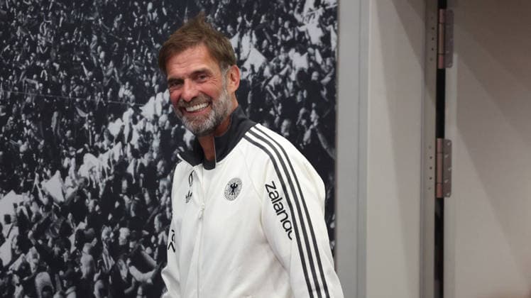 September 30, 2026, xrekx, Soccer: UEFA Nations League, Germany—Press conference with Jürgen Klopp and Jonas Urbig (from left to right: Jürgen Klopp, coach of Germany, Munich)
