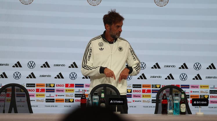 September 30, 2026, xrekx, Soccer: UEFA Nations League, Germany Press Conference with Jürgen Klopp and Jonas Urbig (from left to right): Jürgen Klopp, Coach of Germany, Munich