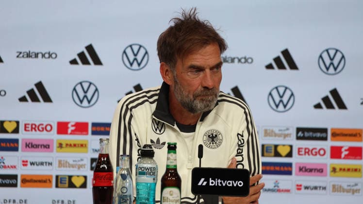 September 30, 2026, xrekx, Soccer: UEFA Nations League, Germany Press Conference with Jürgen Klopp and Jonas Urbig (from left to right): Jürgen Klopp, Coach of Germany, Munich