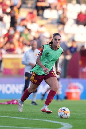 Roma™s Martina Piemonte during the Uefa Women™s Champions League soccer match between Roma and Barcellona at the Rome s Tre Fontane stadium, Italy - Wednesday September 30, 2026 - Soccer ( Photo by Alfredo Falcone LaPresse )  Copyright: xAlfredoxFalcone LaPressex