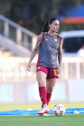 Roma™s Martina Piemonte during the Uefa Women™s Champions League soccer match between Roma and Barcellona at the Rome s Tre Fontane stadium, Italy - Wednesday September 30, 2026 - Soccer ( Photo by Alfredo Falcone LaPresse )  Copyright: xAlfredoxFalcone LaPressex