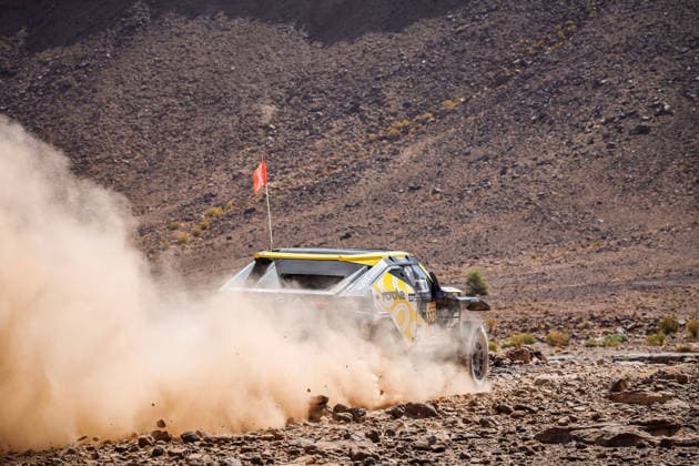 W2RC - RALLYE DU MAROC 2026 223 MORAES Lucas (bra), MORENO Pablo (esp), Dacia Sandrider, The Dacia Sandriders, FIA W2RC, ULT T1+, action, during the Stage 2 of the Rallye du Maroc 2026, 4th round of the 2026 WR2C Championship from September 30, 2026 around Zagora, Morocco - AgadirMorocco  Copyright: xDamienxSaulnierx