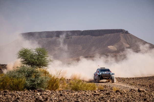 W2RC - RALLYE DU MAROC 2026 215 VARIAWA Saood (rsa), MOORE Charan (rsa), Toyota Hilux IMT Evo, Toyota Gazoo Racing SA, FIA W2RC, ULT T1+, action, during the Stage 2 of the Rallye du Maroc 2026, 4th round of the 2026 WR2C Championship from September 30, 2026 around Zagora, Morocco - AgadirMorocco  Copyright: xDamienxSaulnierx