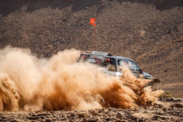 W2RC - RALLYE DU MAROC 2026 215 VARIAWA Saood (rsa), MOORE Charan (rsa), Toyota Hilux IMT Evo, Toyota Gazoo Racing SA, FIA W2RC, ULT T1+, action, during the Stage 2 of the Rallye du Maroc 2026, 4th round of the 2026 WR2C Championship from September 30, 2026 around Zagora, Morocco - AgadirMorocco  Copyright: xDamienxSaulnierx