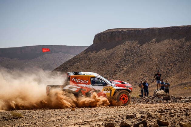 W2RC - RALLYE DU MAROC 2026 203 QUINTERO Seth (usa), SHORT Andrew (usa), Toyota Hilux GR, Toyota Gazoo Racing W2RC, FIA W2RC, ULT T1+, action, during the Stage 2 of the Rallye du Maroc 2026, 4th round of the 2026 WR2C Championship from September 30, 2026 around Zagora, Morocco - AgadirMorocco  Copyright: xDamienxSaulnierx