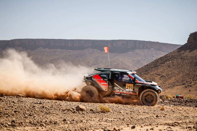 W2RC - RALLYE DU MAROC 2026 299 AL ATTIYAH Nasser (qat), LURQUIN Fabian (bel), Dacia Sandrider, The Dacia Sandriders, FIA W2RC, ULT T1+, action, during the Stage 2 of the Rallye du Maroc 2026, 4th round of the 2026 WR2C Championship from September 30, 2026 around Zagora, Morocco - AgadirMorocco  Copyright: xDamienxSaulnierx