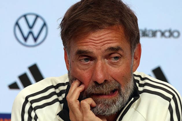 September 30, 2026, xrekx, Soccer UEFA Nations League, Germany Press conference with Jürgen Klopp and Jonas Urbig (from left) Jürgen Klopp, Germany s coach, looks disappointed, dejected, Munich